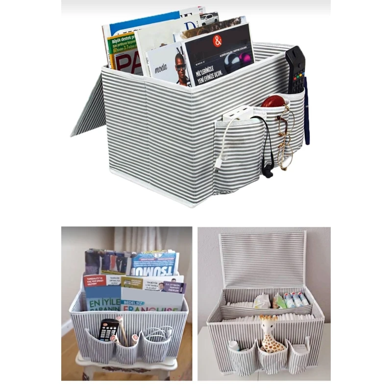 Коробка-органайзер 34×22×22 см, серый Коробка-органайзер 34×22×22 см, серый