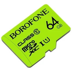 Карта памяти Borofone 64GB MicroSDXC Class 10 Green Карта памяти Borofone 64GB MicroSDXC Class 10 Green