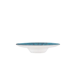 Тарелка глубокая Wilmax Splash WL‑667625/A, круглая, 200 мл, диаметр 24 см, фарфор, голубой/белый