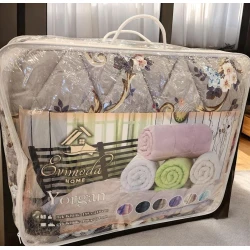 Yorğan Evimoda 058, ikinəfərlik, bambuk sintepon, rəngbərəng, 195х215 sm