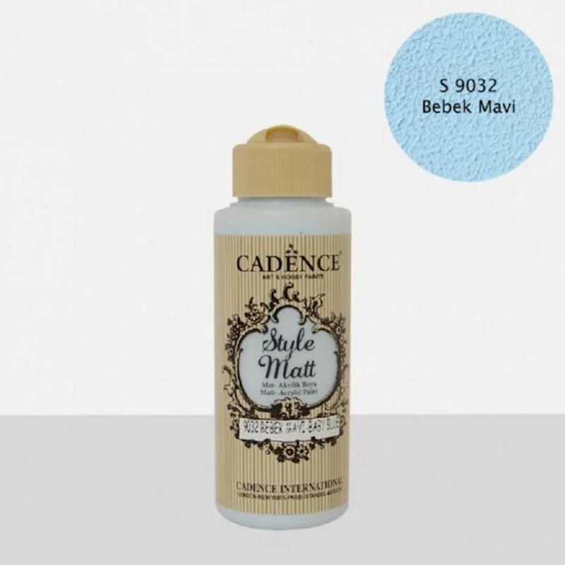 Краска матовая Cadence Style Matt Paint S9032 Baby Blue, с бархатистым эффектом, 120 мл