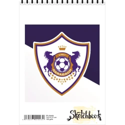 Блокнот Sketchbook Qarabağ FK, A5, 30 листов