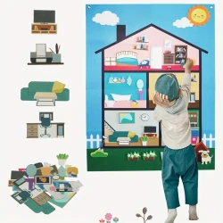 Развивающая игра Домик, на липучке