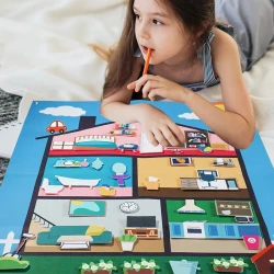 Развивающая игра Домик, на липучке