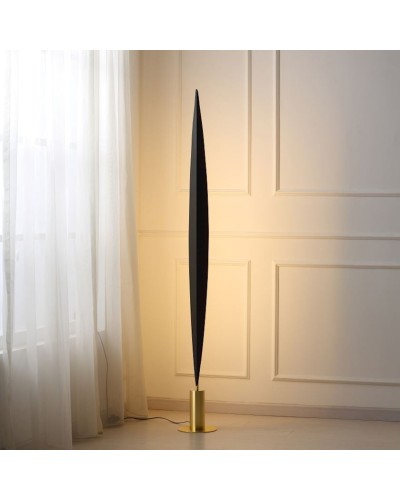Döşəməüstü lampa Lustore LFL047, qara/qızılı