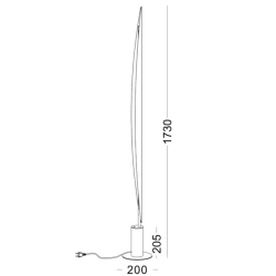 Напольный светильник Lustore LFL047, черный/золотистый