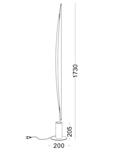 Döşəməüstü lampa Lustore LFL047, qara/qızılı