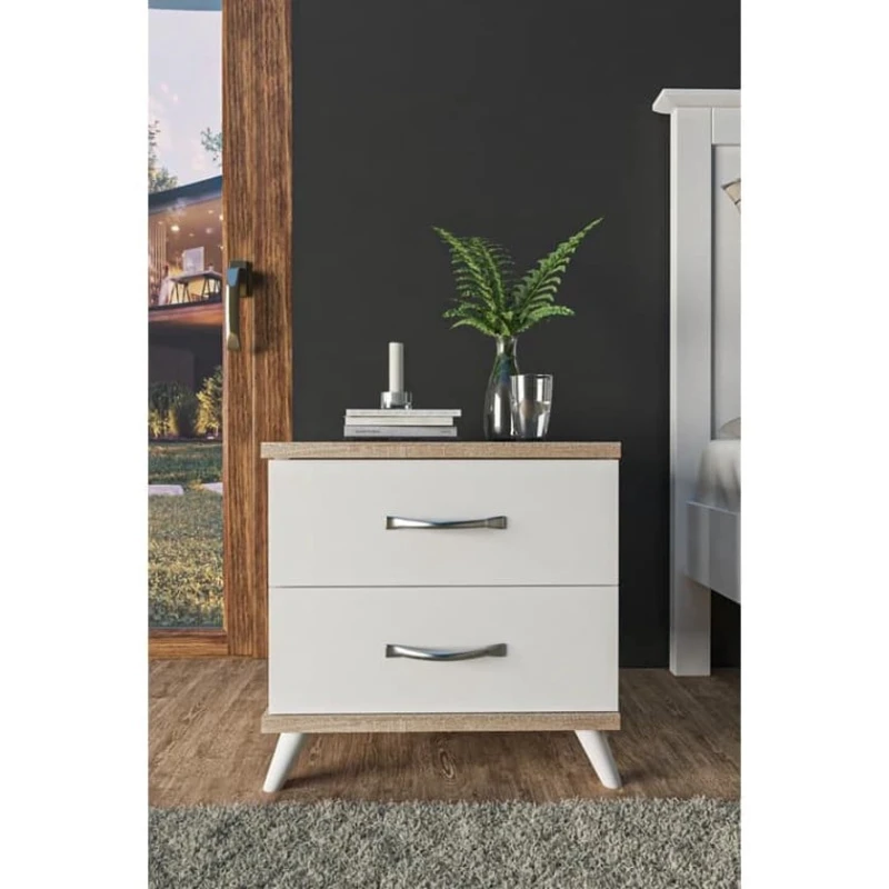 Тумба Ev Plus ev_12116025, ЛДСП, белый, коричневый, 43x36x49 см Тумба Ev Plus ev_12116025, ЛДСП, белый, коричневый, 43x36x49 см