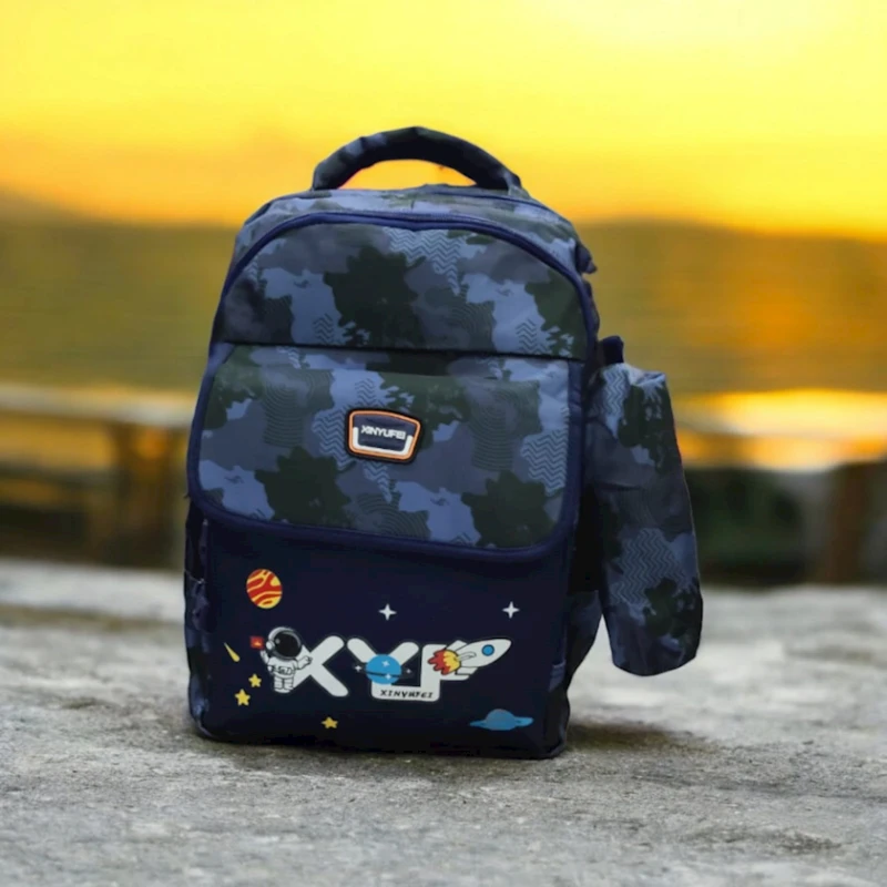 Məktəbli bel çantası UU-SS-011, poliester, göy, 30x35 sm Məktəbli bel çantası UU-SS-011, poliester, göy, 30x35 sm