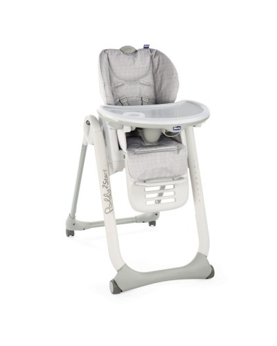 Körpələr üçün yedirmə stulu Chicco Polly 2 Start, boz (8058664091232)