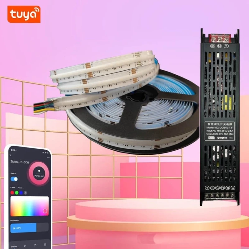 Умная светодиодная лента Tuya RGBCW LED Zigbee 10m Умная светодиодная лента Tuya RGBCW LED Zigbee 10m