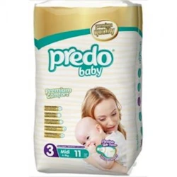 Подгузники Predo Baby Midi 3 Small 4-9 кг 11 шт