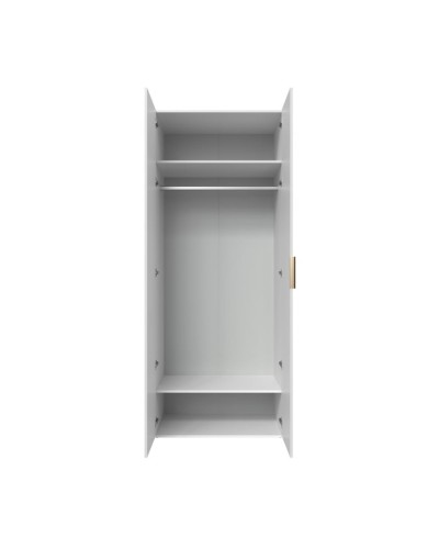 Şkaf Art Mebel Art-80-3, LDSP, ağ, 50х80х210 sm