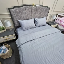 Комплект постельного белья Sahara SHA-000074 пододеяльник 200x220, простыня 230x240, наволочки 50x70, двуспальный, хлопок, серый