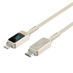 WIWU Led Kabel Titan Type-c to Lightning 1.2M 30W Bej