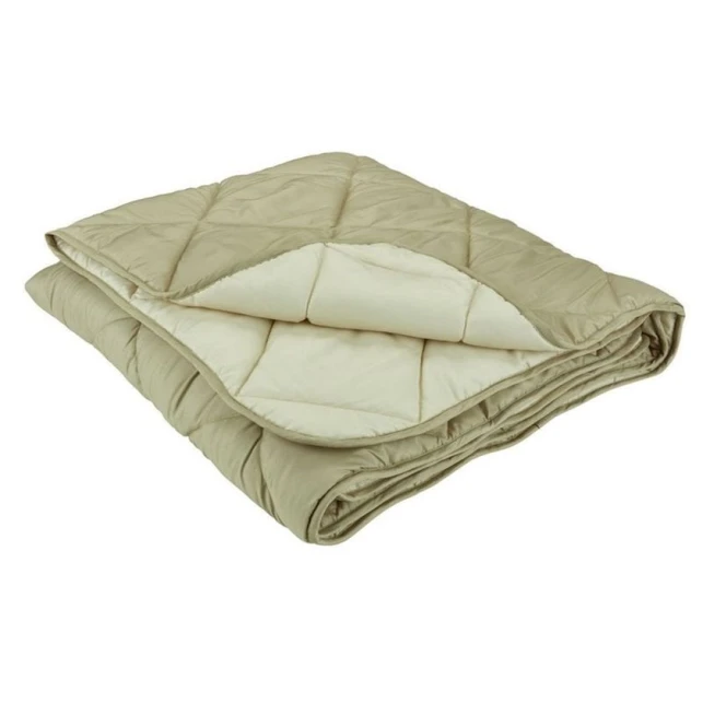 Одеяло JYSK Stetinden, 200x220 см, двуспальное, летнее, полиэфирный пух, зеленый