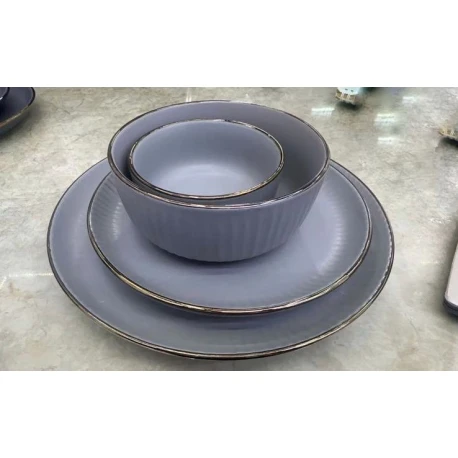 Набор тарелок 8292-42, керамика, фиолетовый, на 4 персоны, 16 предметов