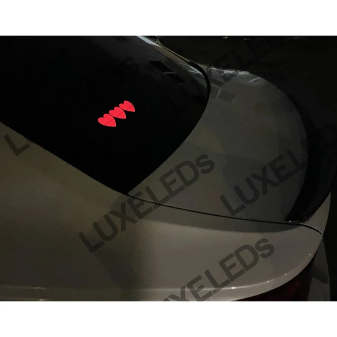 Maşın üçün LED stiker, qırmızı ürək