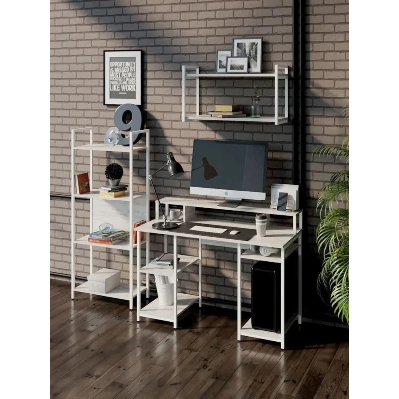 Yazı masası Comp Games White, 87х55х120 sm, ağ