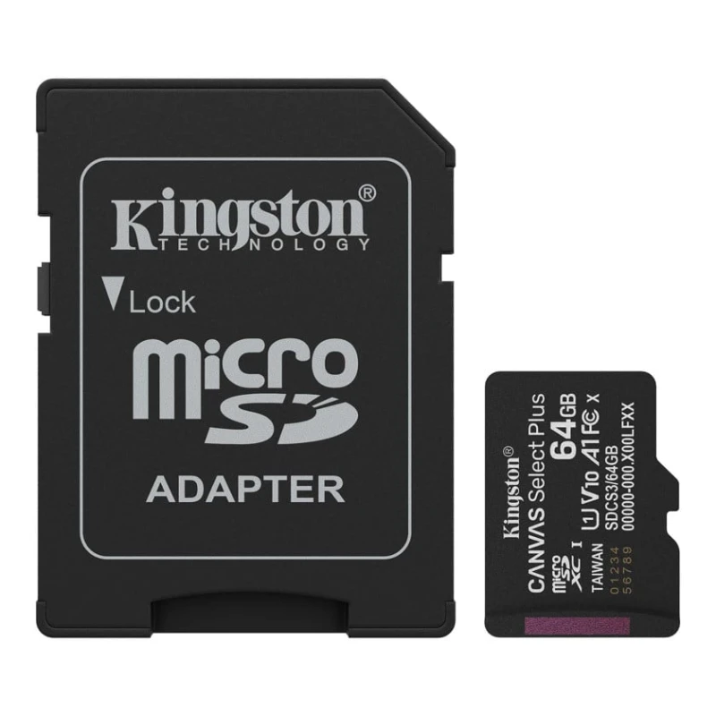 Карта памяти Kingston Kingston SDCS3/64 ГБ Canvas Select Plus A1 U1 V10 64 ГБ Kingston SDCS3/64GB Карта памяти Kingston Kingston SDCS3/64 ГБ Canvas Select Plus A1 U1 V10 64 ГБ Kingston SDCS3/64GB