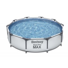 Çərçivəli yerüstü hovuz Bestway Pro Max 56406, dairəvi, 305x76 sm, boz