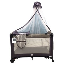 Manej-çarpayı Cool Baby VL-KIDS-136, qəhvəyi, 120х60х75 sm