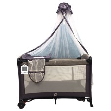 Manej-çarpayı Cool Baby VL-KIDS-136, qəhvəyi, 120х60х75 sm