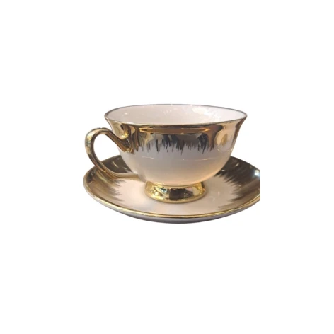 Çay fincanı nəlbəki ilə MagiDeal SE127, qızılı Çay fincanı nəlbəki ilə MagiDeal SE127, qızılı