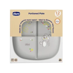 Тарелка для детей Chicco, серая, 12+ месяцев Тарелка для детей Chicco, серая, 12+ месяцев