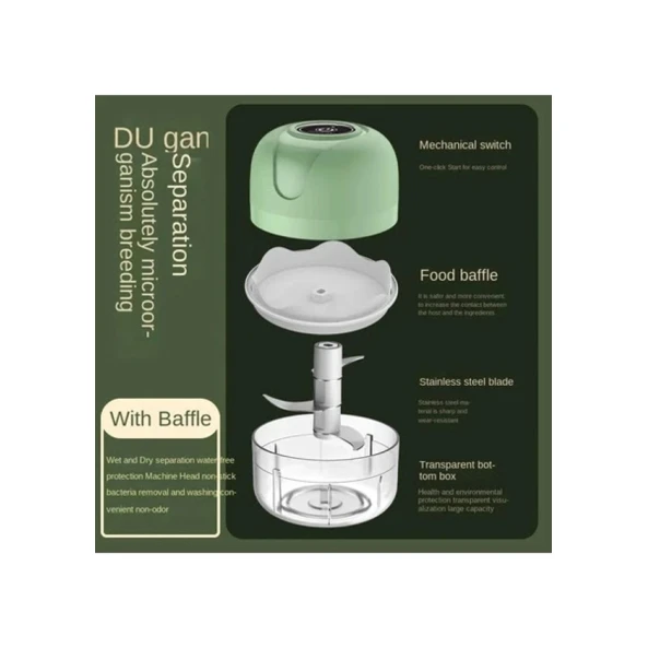 Измельчитель FF-UU-007, сталь/пластик, зеленый, 220-240 В Измельчитель FF-UU-007, сталь/пластик, зеленый, 220-240 В