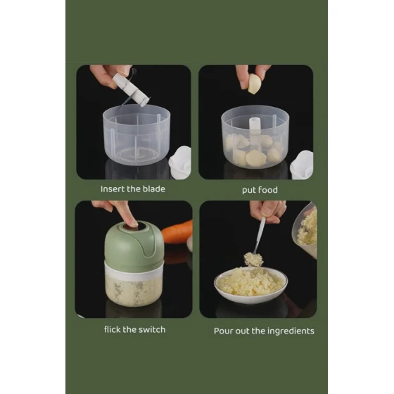 Измельчитель FF-UU-007, сталь/пластик, зеленый, 220-240 В Измельчитель FF-UU-007, сталь/пластик, зеленый, 220-240 В