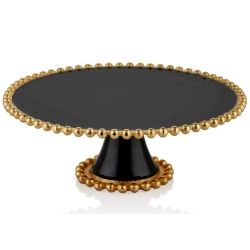 Стойка для торта Porland Beaded Sunum TB1VNS35227B, черный, 33x33x12 см