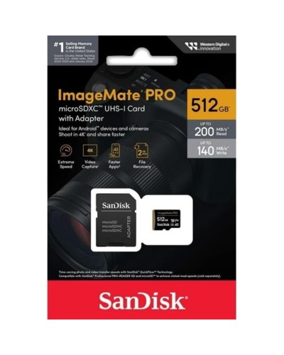 Yaddaş kartı SanDisk ImageMate Pro 512GB microSDXC UHS-I (SDSQXBD-512G-AW6KA)