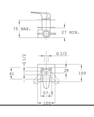 Qarışdırıcı kran Teka Itaca 67241020G2 hamam üçün, qızılı