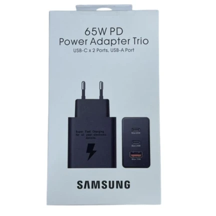 Adapter Power Samsung 65W 25W 15W PD Teledoctor/3in1-Fast Black