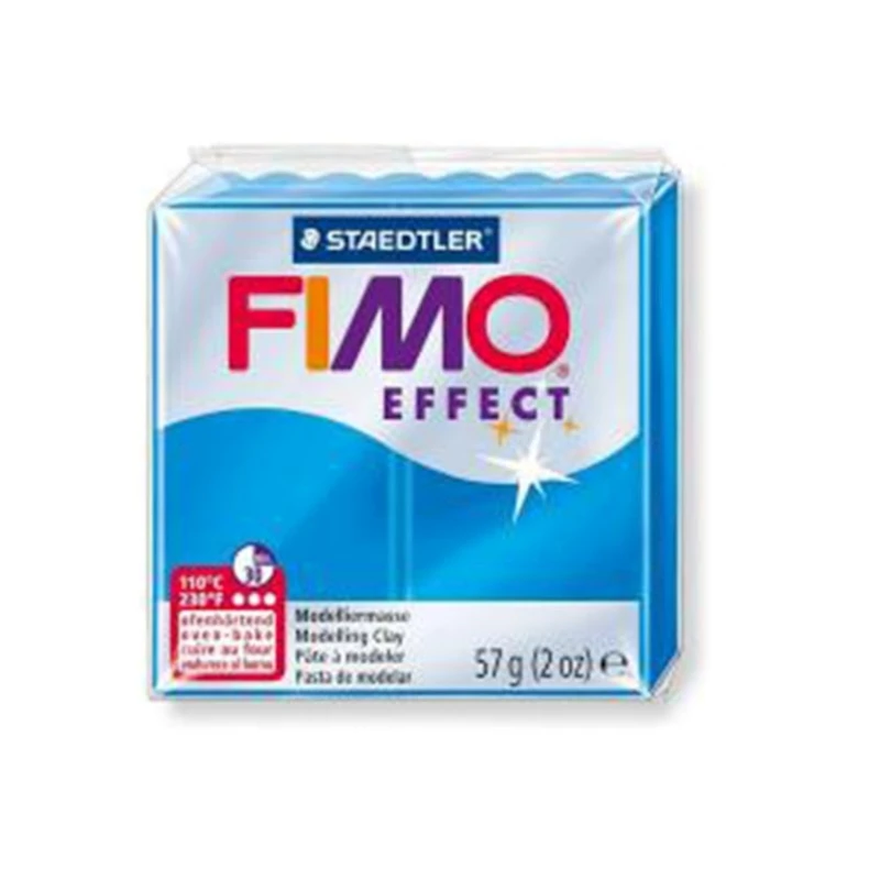 Глина Fimo Effect полимерная, 57г, синяя прозрачная Глина Fimo Effect полимерная, 57г, синяя прозрачная