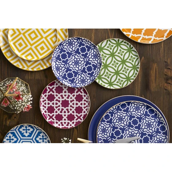 Набор для завтрака Porland Morocco 04AP021368, 24 предмета, на 6 персон, фарфор, разноцветный