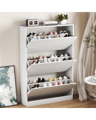 Ayaqqabı üçün tumba Art Mebel 32, laminat, ağ, 110х50х30 sm