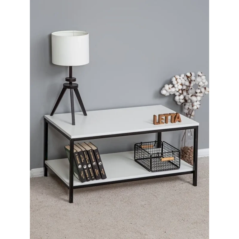 Журнальный стол 42x45x90 см, ЛДСП, белый Журнальный стол 42x45x90 см, ЛДСП, белый