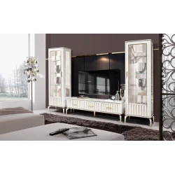 Буфет İstanbul, производство Беларусь, комплект 1+1+тв, белый, тумба под ТВ 1786x450x519 и 2 однодверных шкафа 676x446x2064 включены Буфет İstanbul, производство Беларусь, комплект 1+1+тв, белый, тумба под ТВ 1786x450x519 и 2 однодверных шкафа 676x446x2064 включены