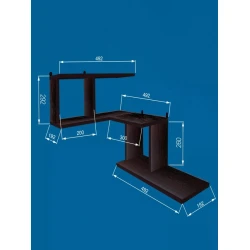 Настенная полка Art Mebel 110, ламинат, 85х45х25 см, коричневая Настенная полка Art Mebel 110, ламинат, 85х45х25 см, коричневая