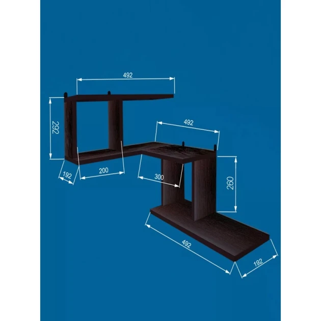 Настенная полка Art Mebel 110, ламинат, 85х45х25 см, коричневая Настенная полка Art Mebel 110, ламинат, 85х45х25 см, коричневая