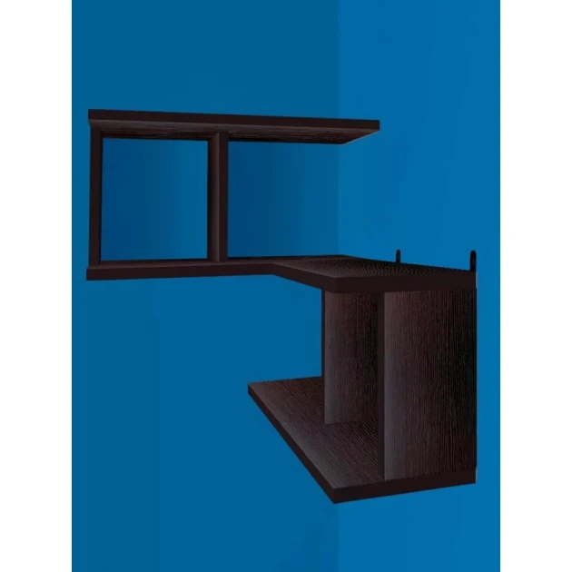 Настенная полка Art Mebel 110, ламинат, 85х45х25 см, коричневая Настенная полка Art Mebel 110, ламинат, 85х45х25 см, коричневая