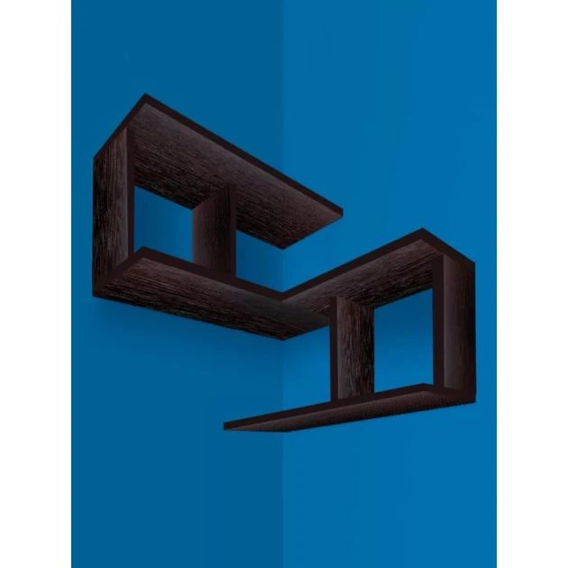 Настенная полка Art Mebel 110, ламинат, 85х45х25 см, коричневая Настенная полка Art Mebel 110, ламинат, 85х45х25 см, коричневая