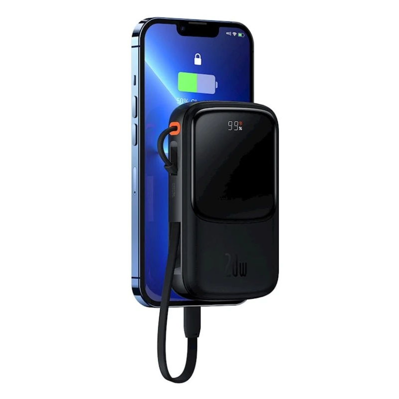 Внешний аккумулятор Baseus Qpow Pro Digital Display 10000 mAh Black