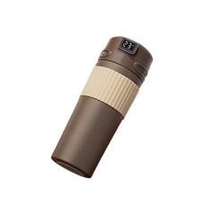 Ağıllı temperatur göstəricisi olan termal fincan TM-003, 400 ml, qəhvəyi