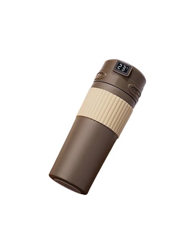 Ağıllı temperatur göstəricisi olan termal fincan TM-003, 400 ml, qəhvəyi