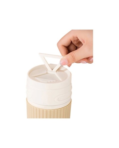 Ağıllı temperatur göstəricisi olan termal fincan TM-003, 400 ml, qəhvəyi
