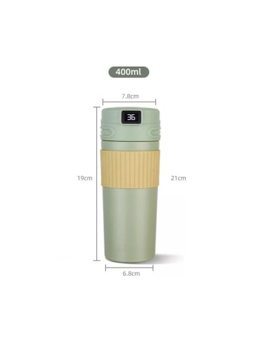 Ağıllı temperatur göstəricisi olan termal fincan TM-003, 400 ml, qəhvəyi