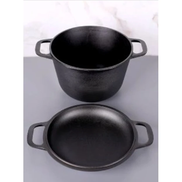 Qazan Chaynikov SF-830, çuqun, 24 sm, 4000 ml, qara